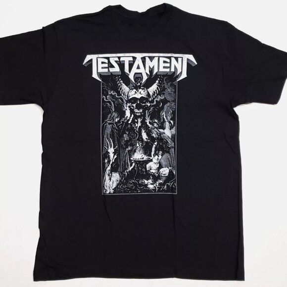 TESTAMENT T-shirt Thrash Heavy Metal Band Tee Shirt Black New - Picture 1 of 2
